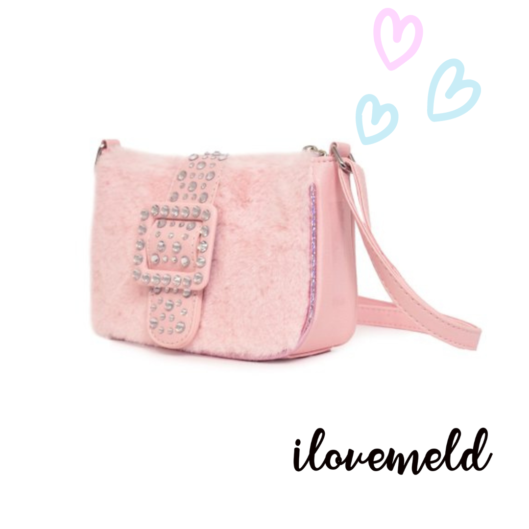 Pink Fur Crossbody